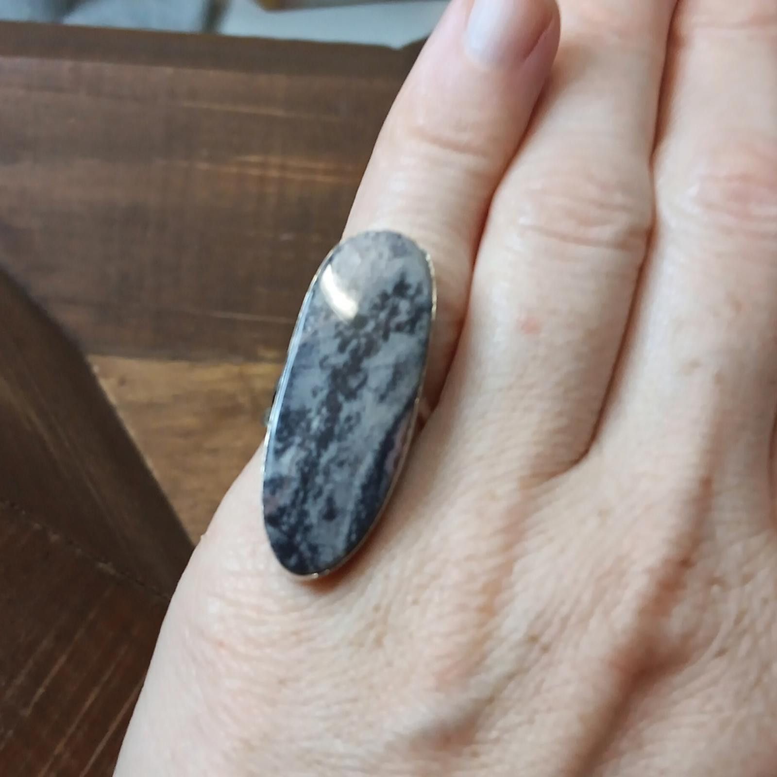 Designer Elegant Porcelain Jasper Stone Ring Size ONE SIZE - 3 Thumbnail