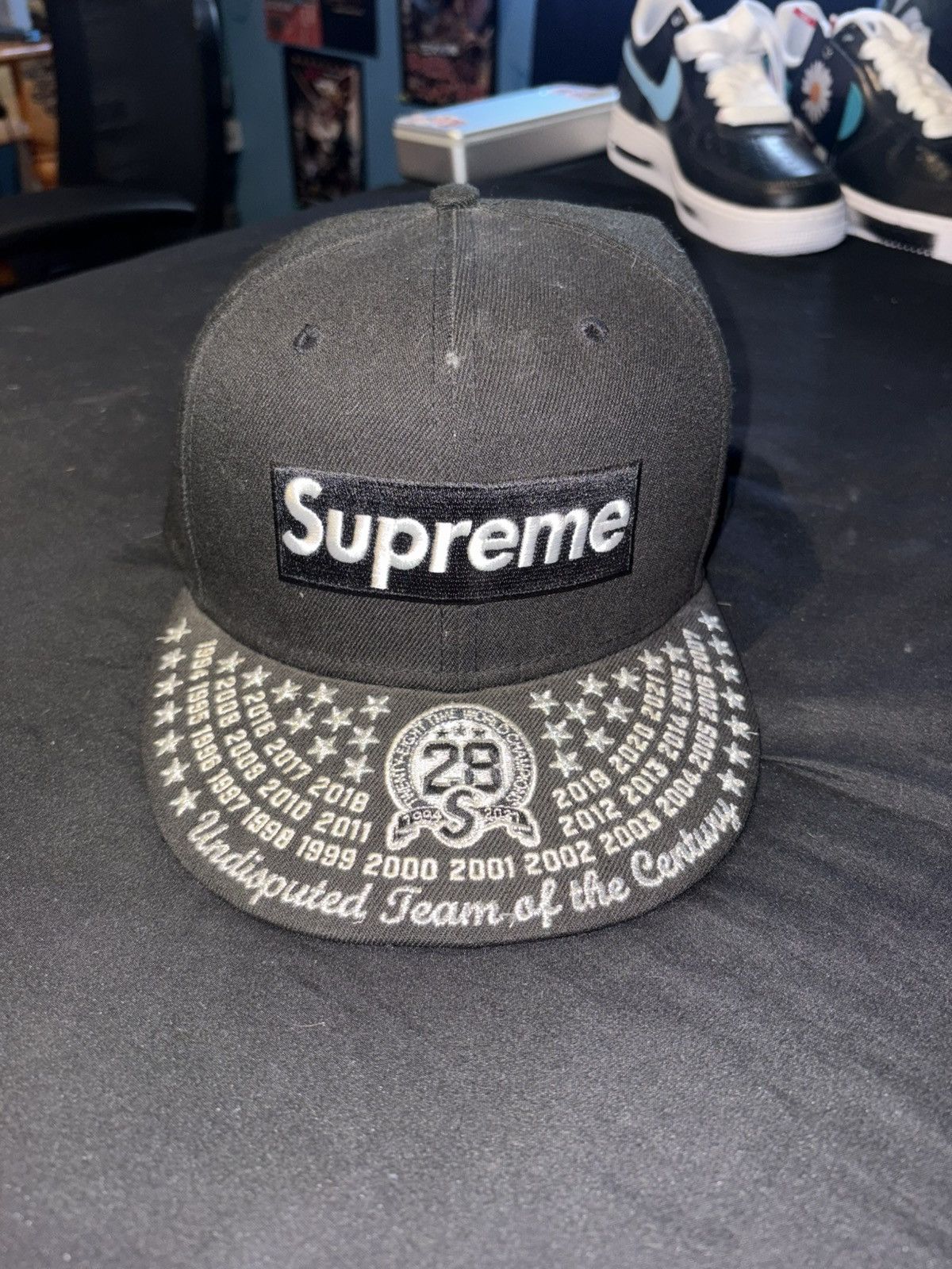 New Era × Supreme Supreme box logo “TOC”, “NE” fitted hat Size 32 - 1 Thumbnail
