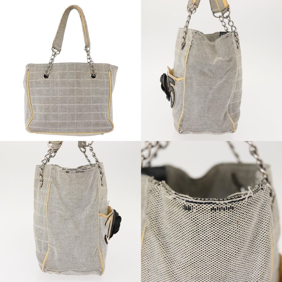 Chanel Chanel Choco Bar Camellia Chain Tote Bag Size ONE SIZE - 3 Thumbnail