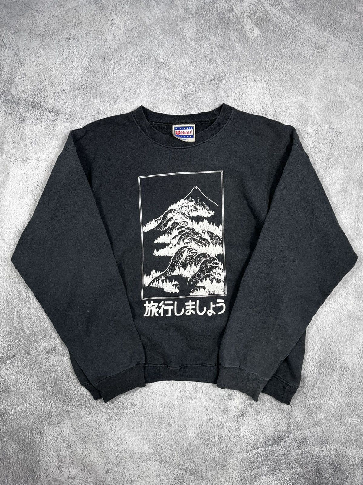 Japanese Brand × Vintage Vintage 90s faded big logo sweatshirt streetwear size M Size US M / EU 48-50 / 2 - 1 Thumbnail