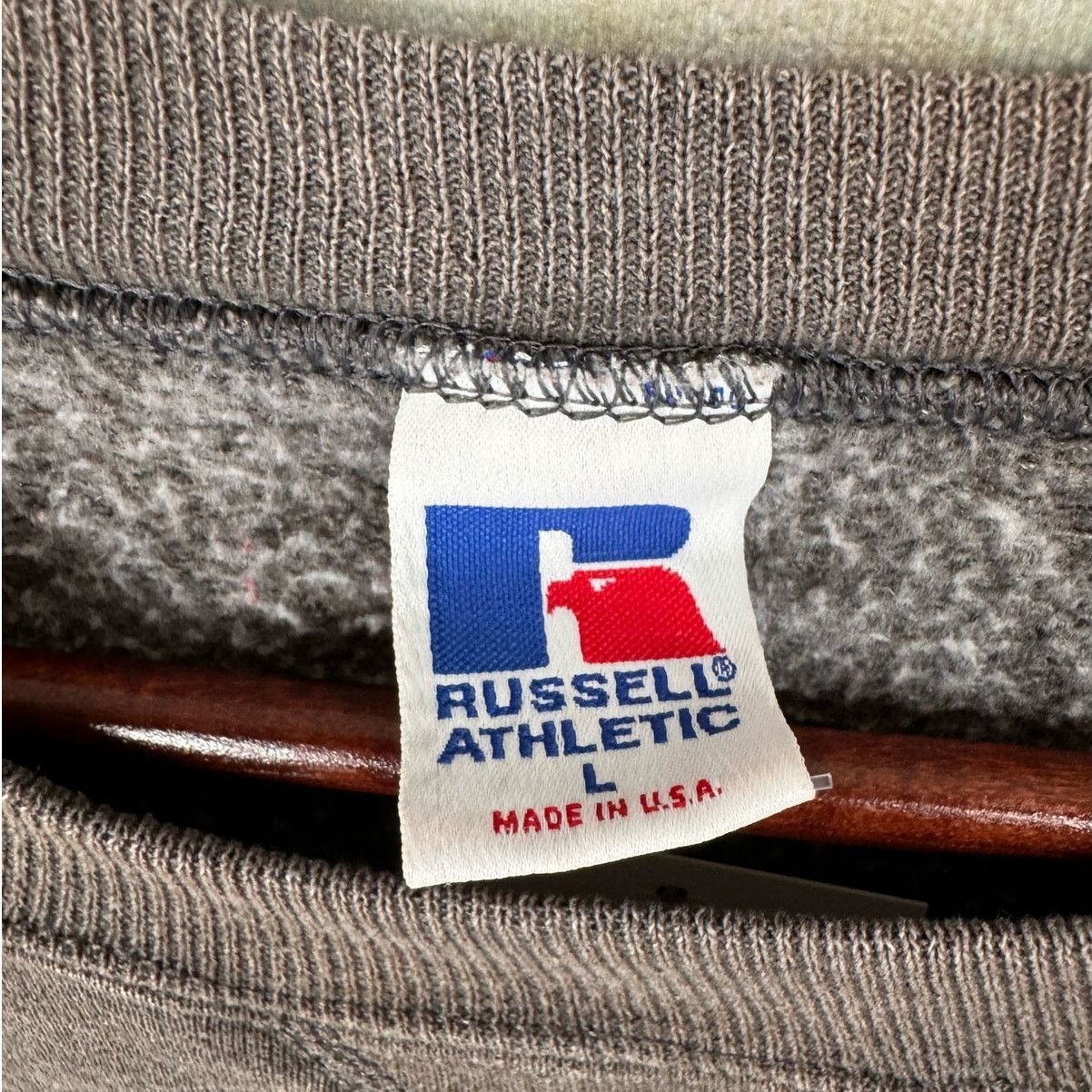 Russell Athletic × Vintage VTG 90s Russell Athletic Crewneck Sweatshirt L Gray USA Made Size US L / EU 52-54 / 3 - 6 Thumbnail
