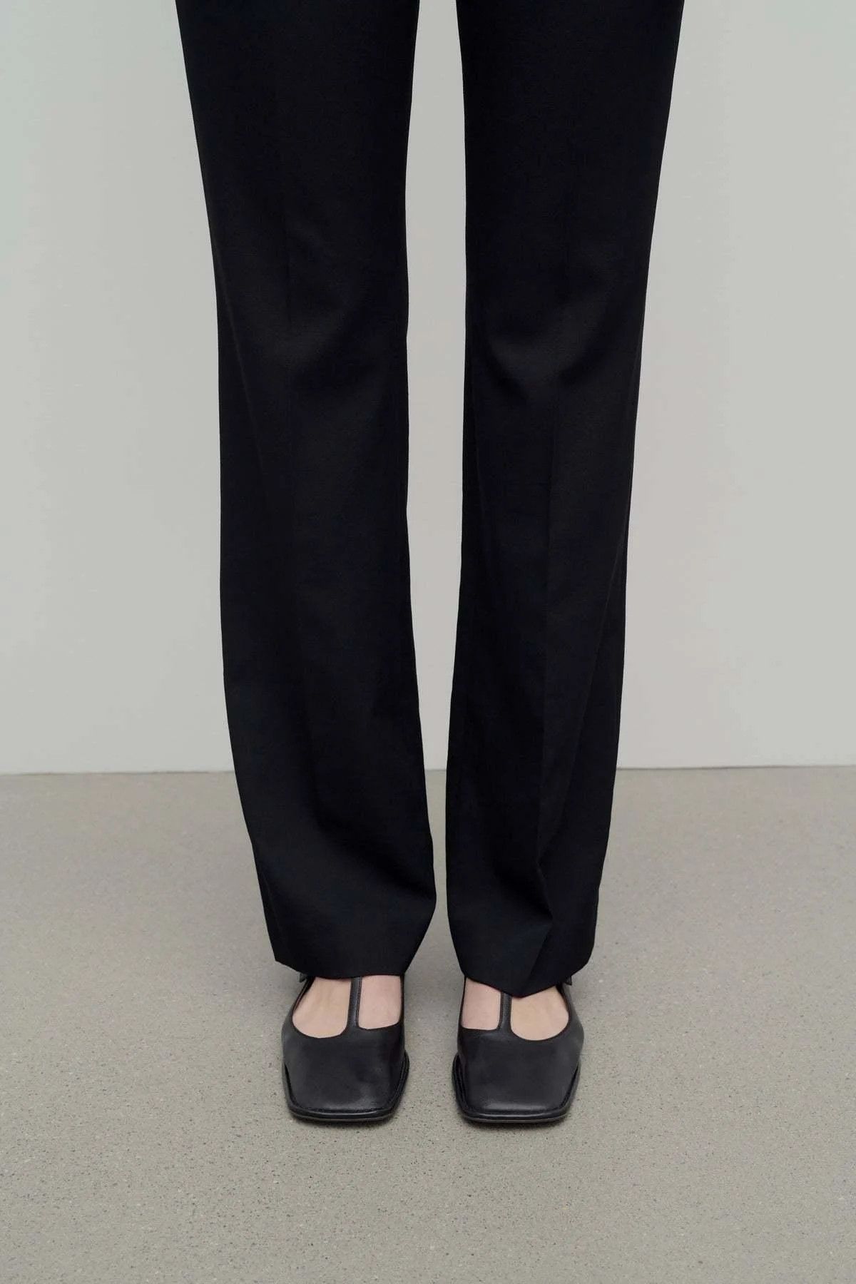 The Row THE ROW black square toe t-strap leather ballet flats 10 40 Size US 10 / IT 40 - 3 Thumbnail
