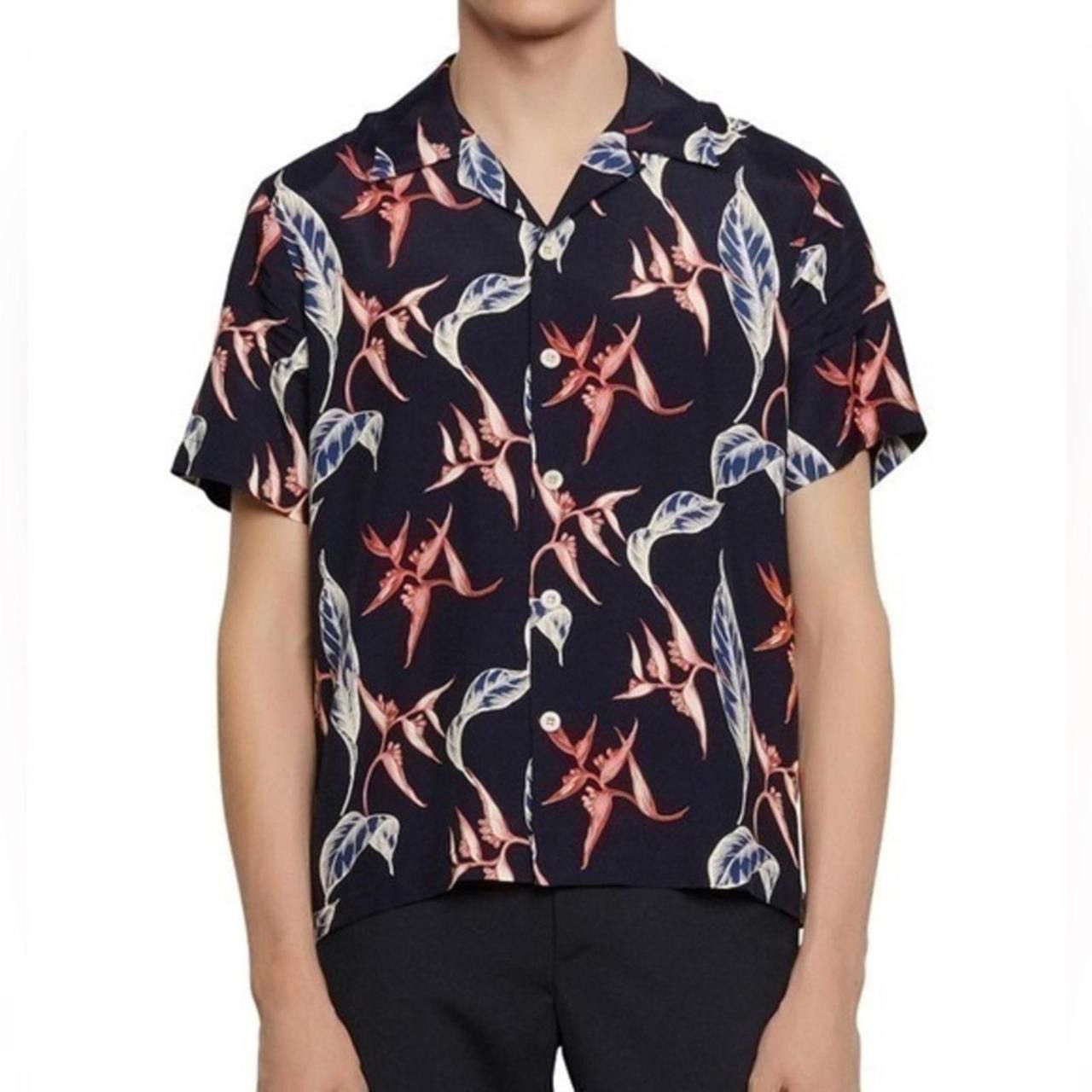 Sandro Sandro Paris Tropical Print Short Sleeve Size US S / EU 44-46 / 1 - 5 Thumbnail
