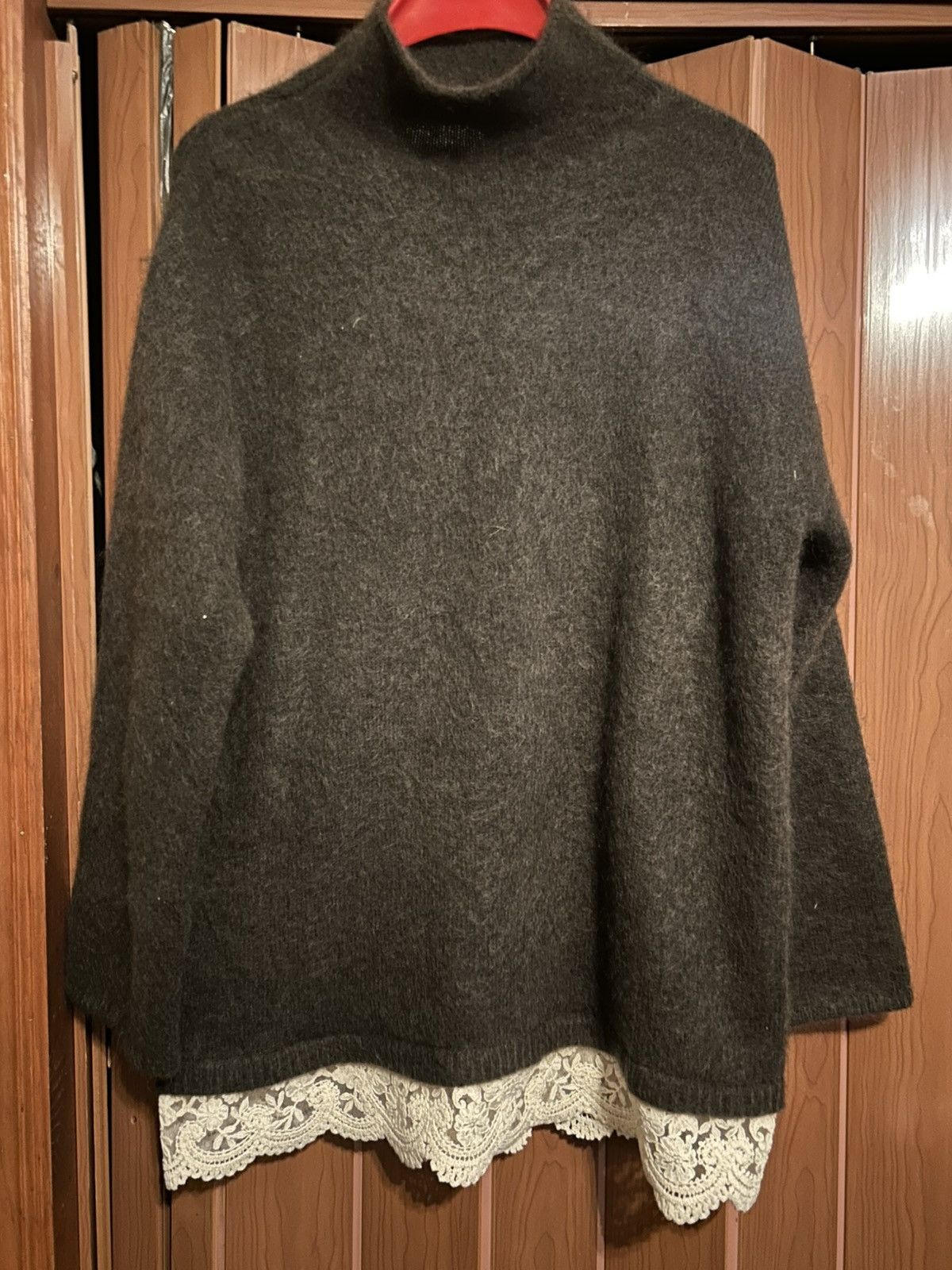 H&M H&M Premium Selection Lace Trimmed Mohair Blend Sweater Size S / US 4 / IT 40 - 6 Thumbnail