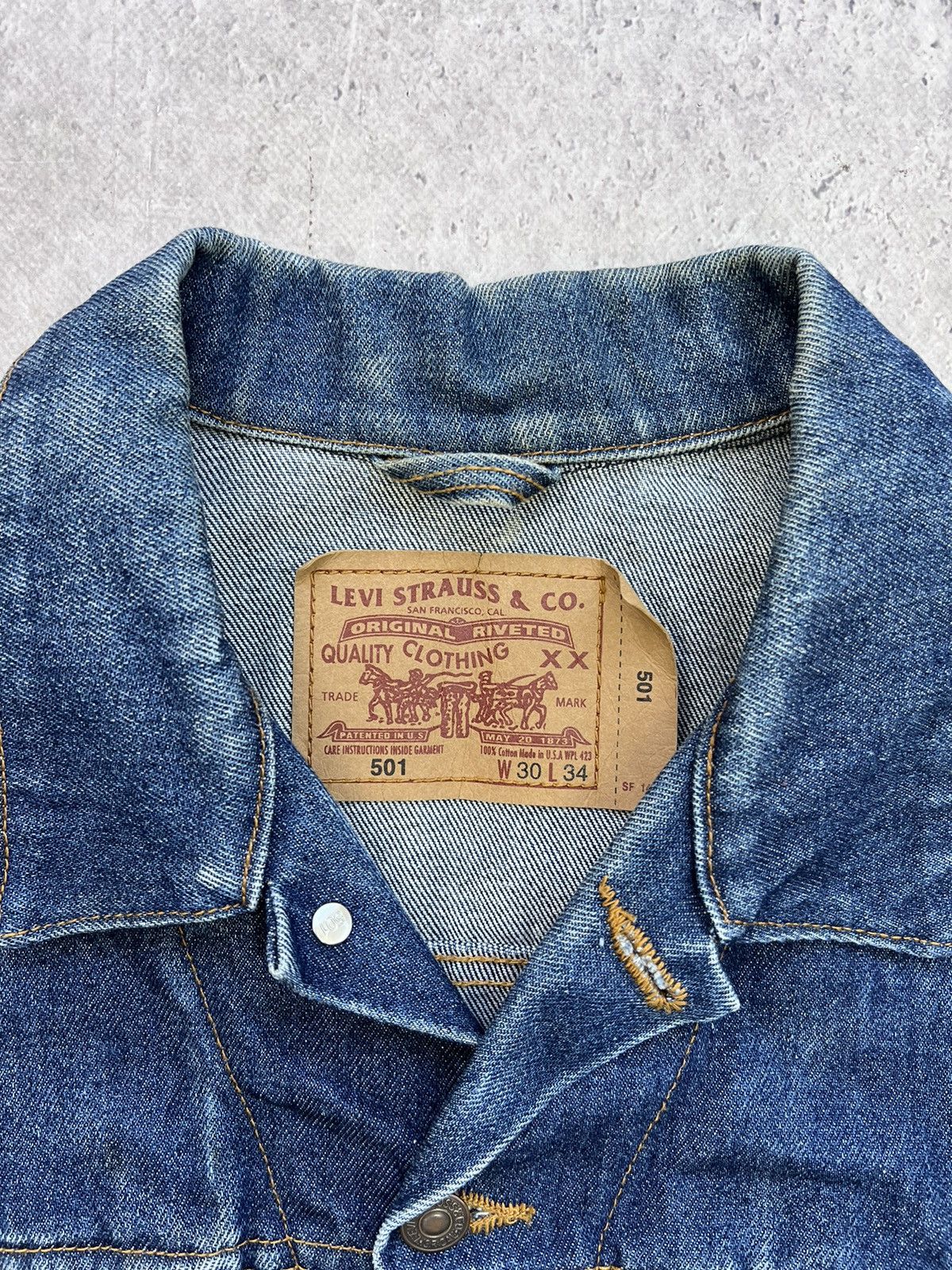 Levi's × Vintage Vintage 80's Levi's Trucker Jacket Lot 70507 USA Button 523 Size US M / EU 48-50 / 2 - 4 Thumbnail