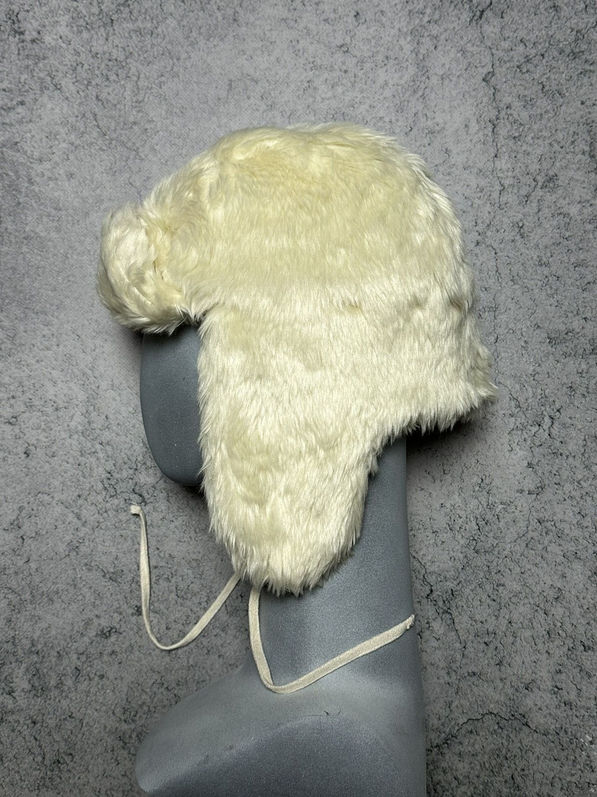 Hysteric Glamour Vintage Y2K White Fuzzy Ushanka Beanie Hat Mohair Faux Fur Size ONE SIZE - 2 Thumbnail