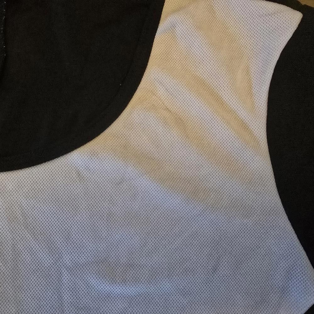 Designer Black White Colorblock LBH Short Sleeve Size L / US 10 / IT 46 - 2 Thumbnail