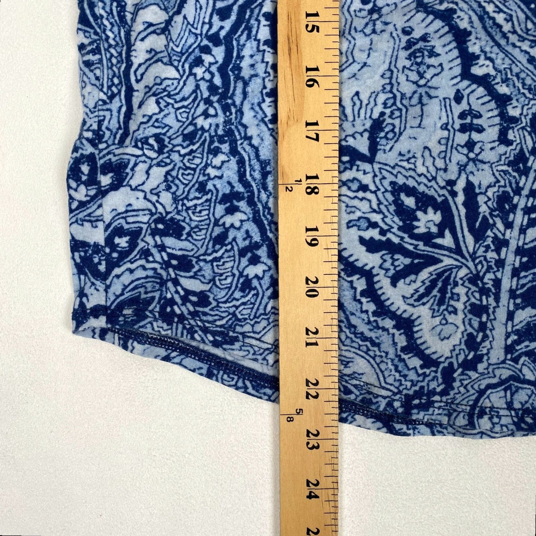Chaps Chaps Blue Paisley Shirt Women S Short Sleeve V-Neck Pullover Casual Size S / US 4 / IT 40 - 4 Thumbnail