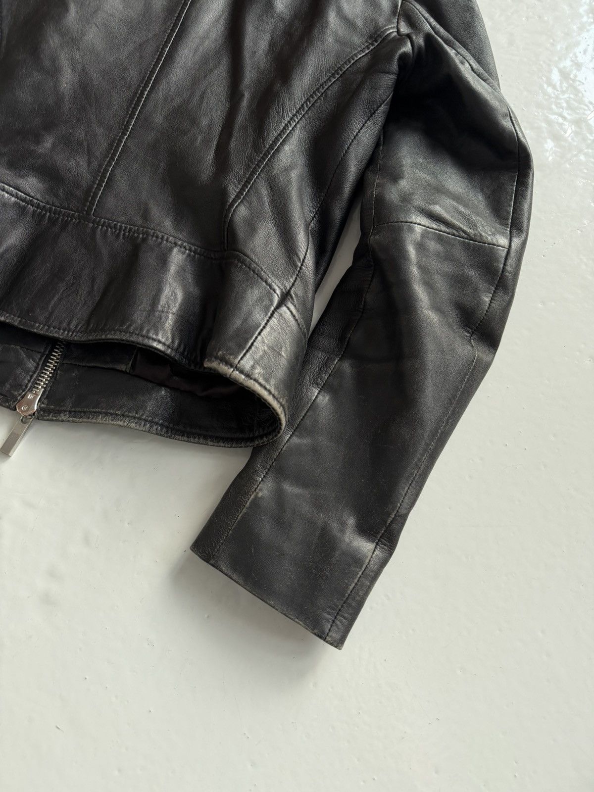 Vintage Vintage archive y2k sheep leather biker jacket Size S / US 4 / IT 40 - 10 Thumbnail