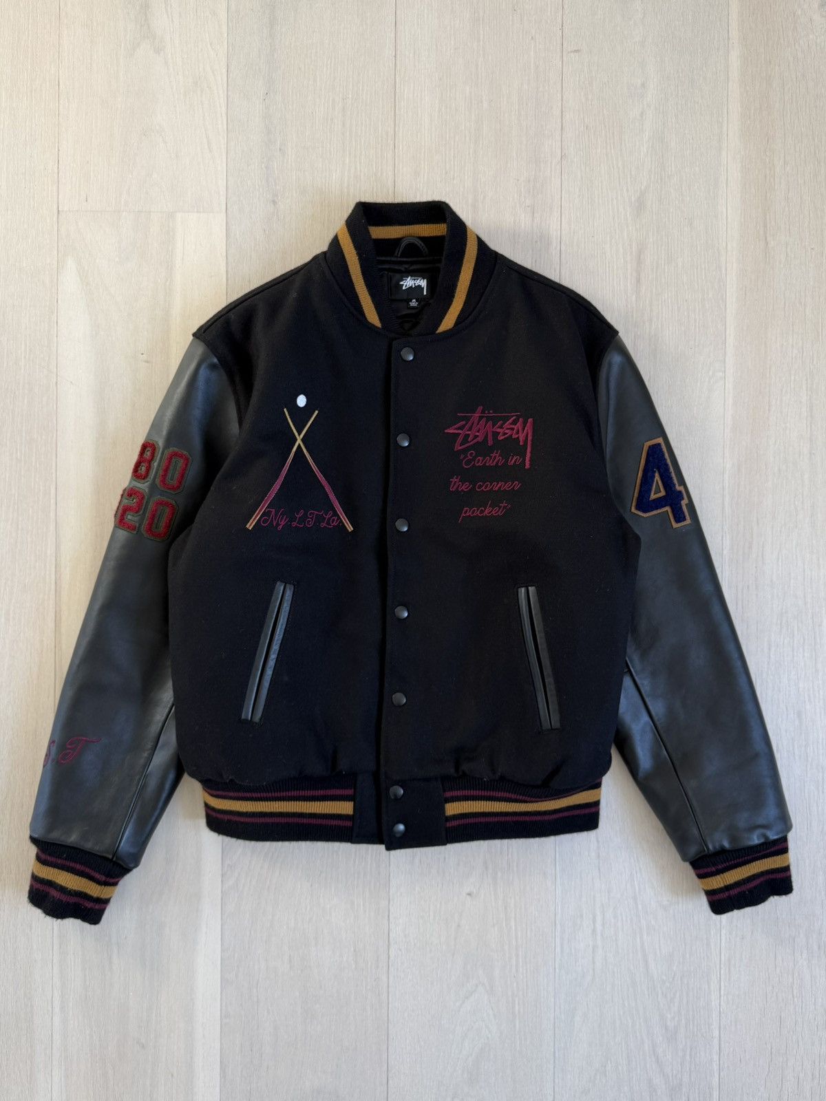 Stussy Stussy 40th Anniversary Varsity Leather Jacket | Grailed