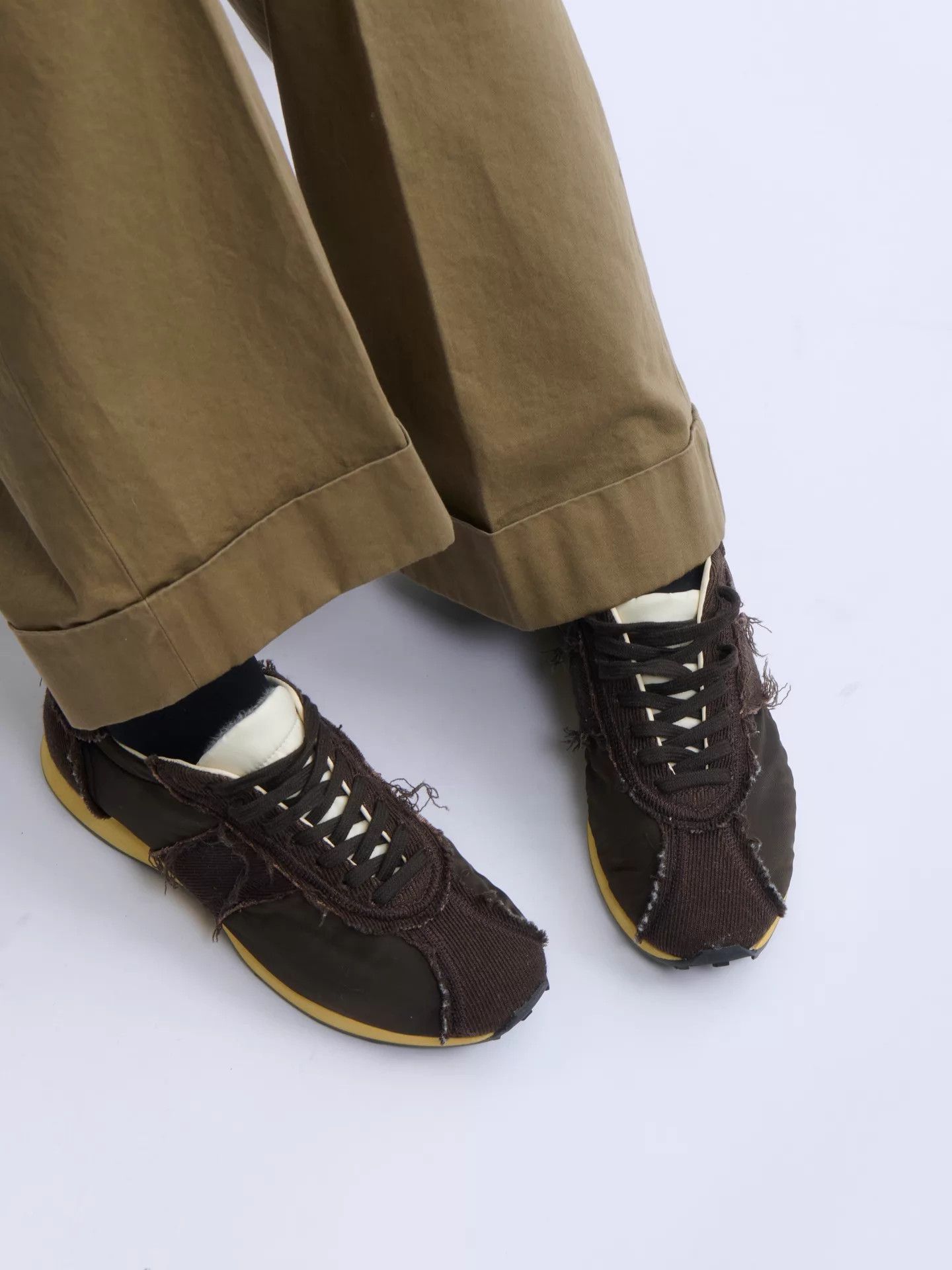 The Row THE ROW 25SS Wool-Silk Distressed Decon Trainer 37 Size US 6.5 / IT 36.5 - 1 Thumbnail