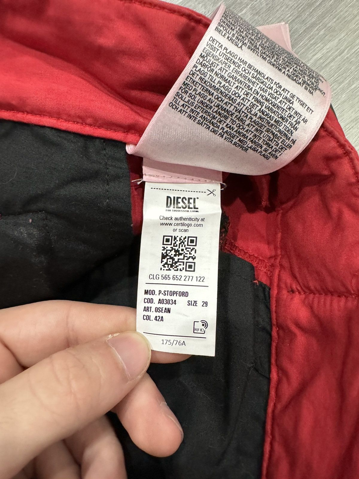 Diesel Diesel Stop Ford Straight Track Pants Size US 29 - 5 Thumbnail