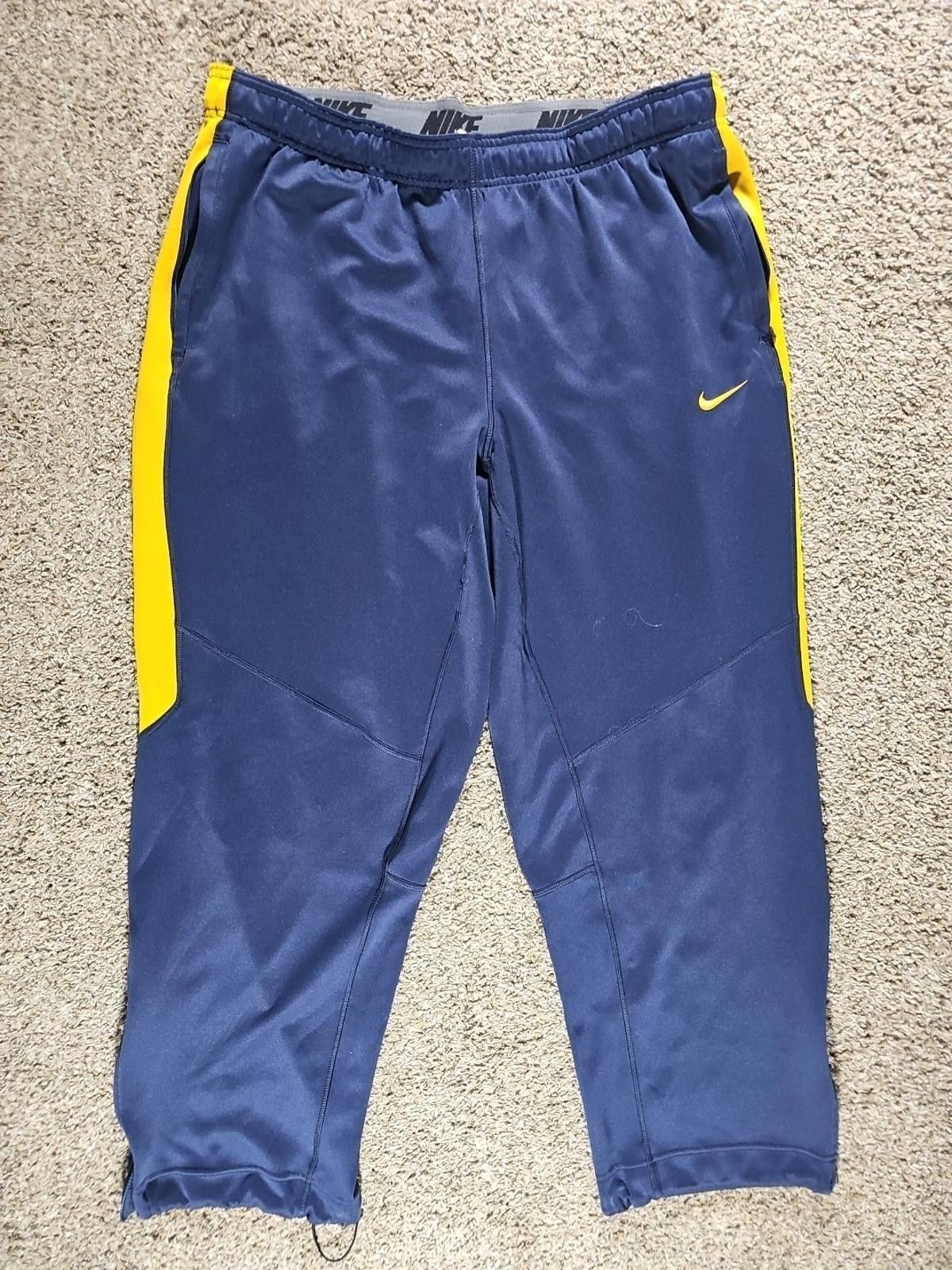 Nike Nike Dri-Fit XL Blue Gold Athletic Pants Size US 36 / EU 52 - 1 Thumbnail
