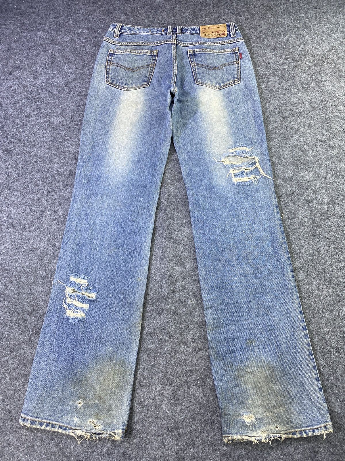 Japanese Brand × Jean Hard Edge Distressed Blue Wash Jeans - J965 Size US 30 / EU 46 - 4 Thumbnail