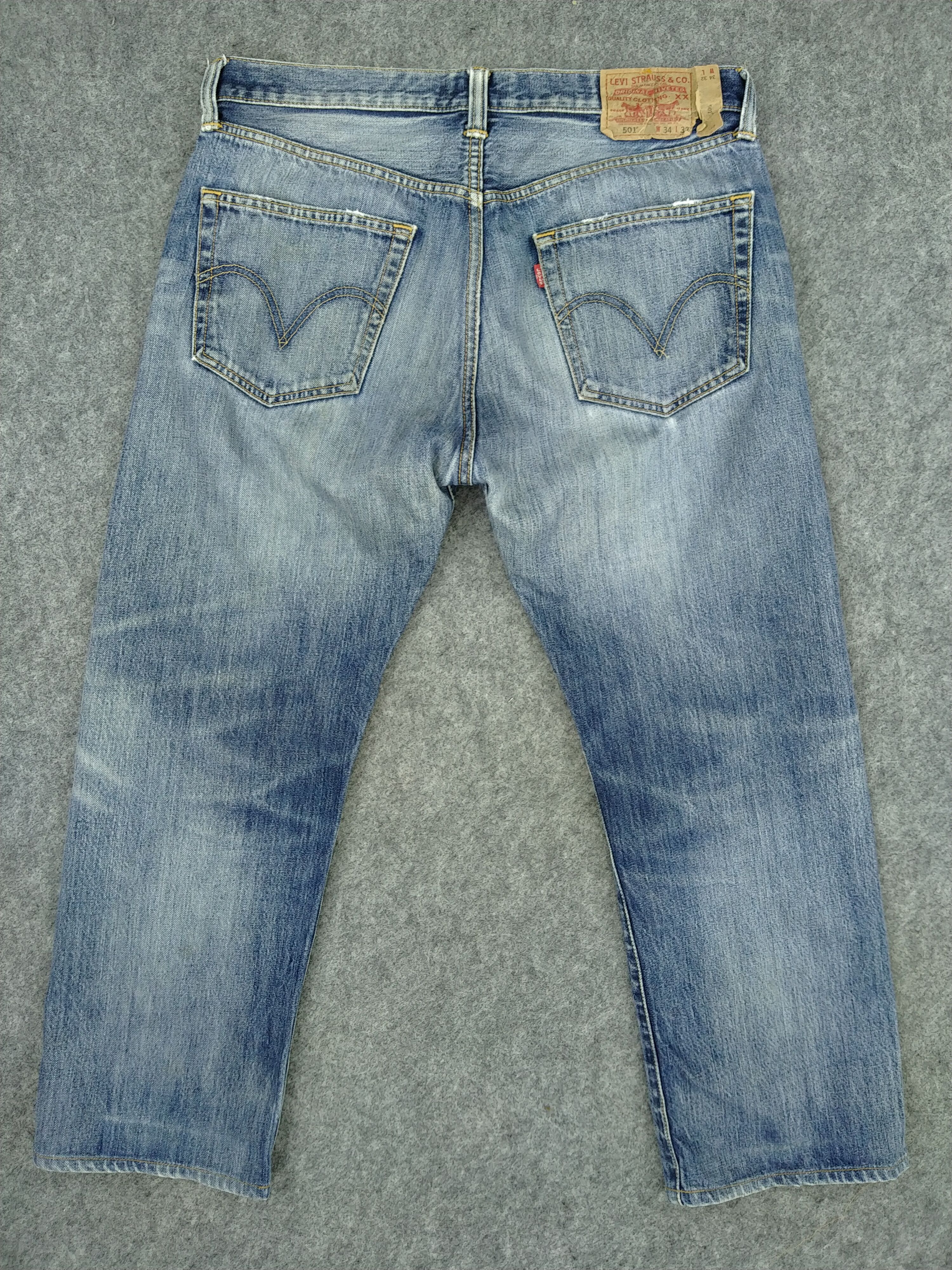 Japanese Brand Blue Distressed Vintage Levi's 501 34x26.5 Denim -JN257 Size US 34 / EU 50 - 2 Thumbnail