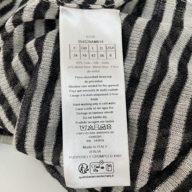 Dior Dior Black and white striped knitted long sleeves Size XS / US 0-2 / IT 36-38 - 7 Thumbnail
