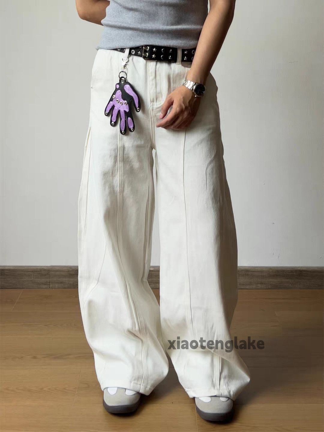 Jean xz pleated loose baggy patchwork hiphop yuppie jeans Size US 32 / EU 48 - 7 Thumbnail