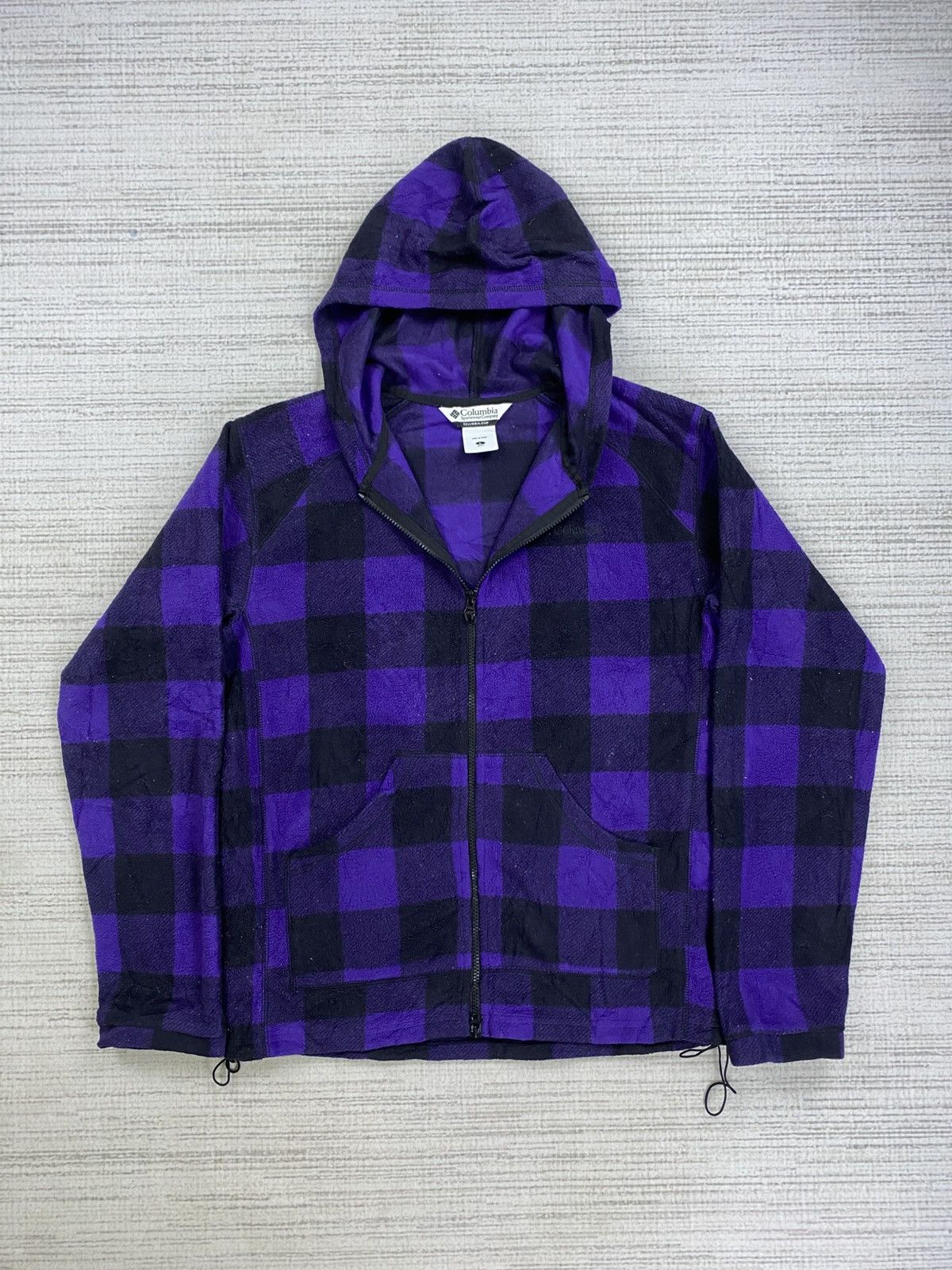 Columbia × Vintage Vtg Columbia Sportwear Company Block Check Fullzip Jacket Size US L / EU 52-54 / 3 - 6 Thumbnail