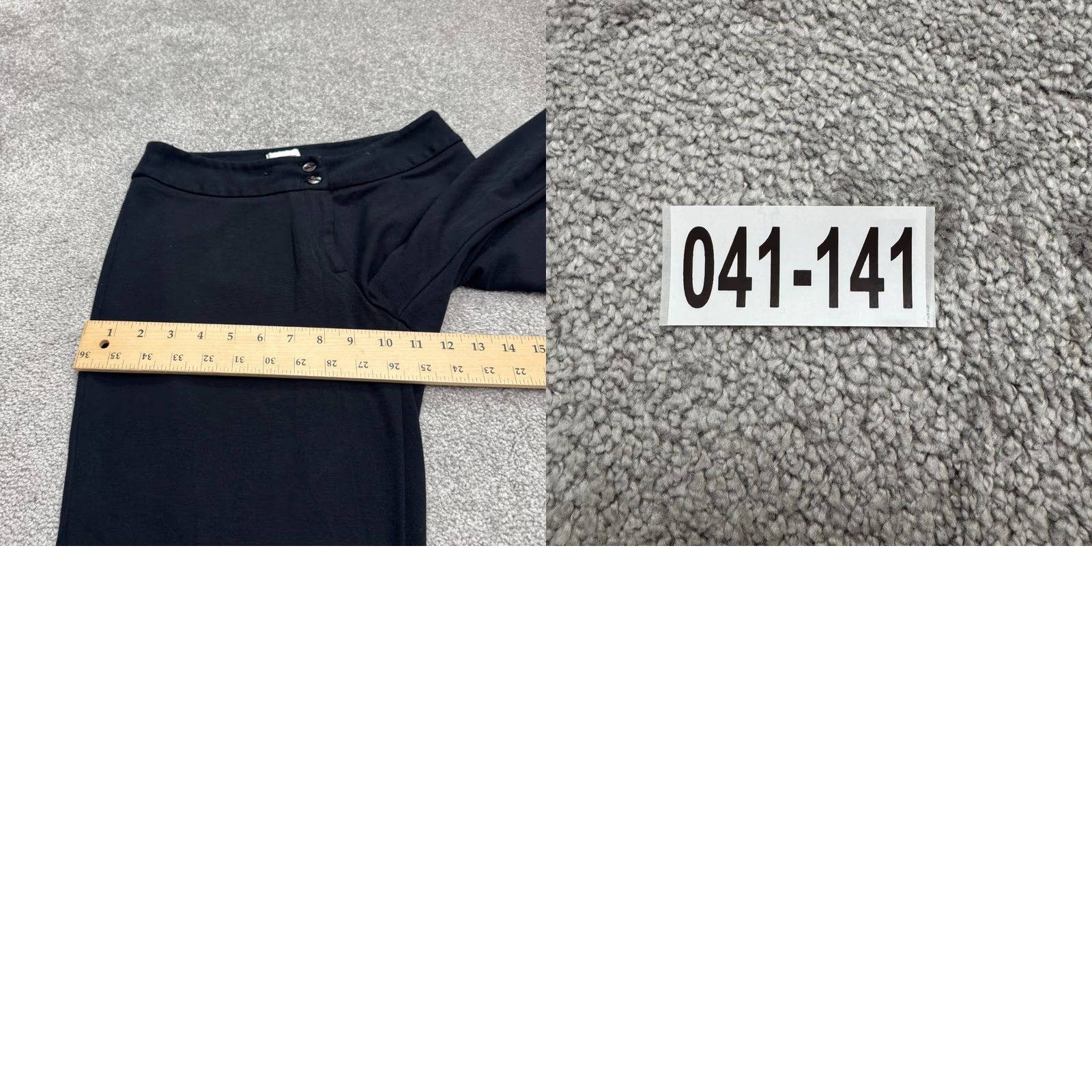 J.Crew Chico's Wide Leg Trouser Dress Pants Womens 0 Short Black Mid Rise Stretch Work Size 32" / US 10 / IT 46 - 10 Thumbnail