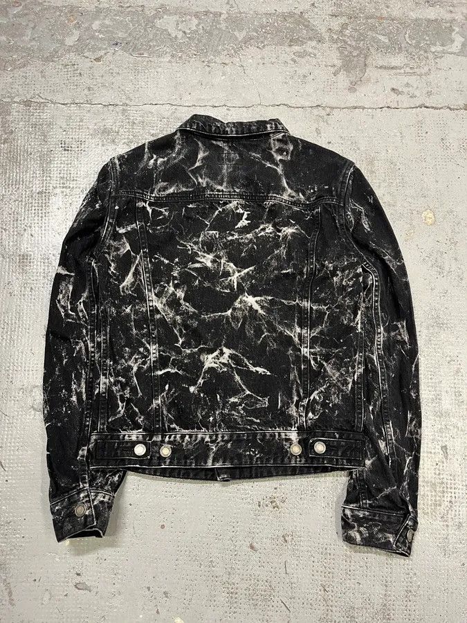 Saint Laurent Paris Saint Laurent Marbled Effect Black Denim Tie Dye Jacket Size US S / EU 44-46 / 1 - 7 Thumbnail