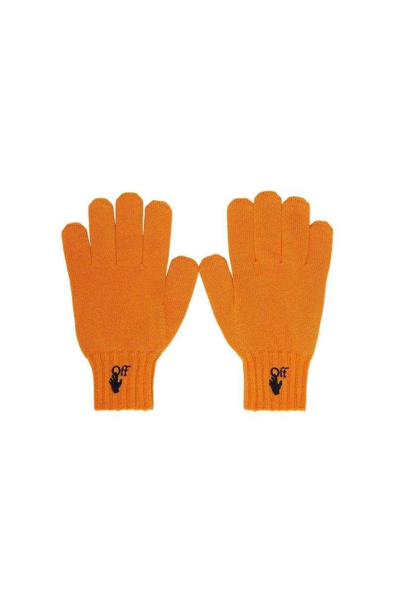 Off-White o1gr1nt0325 Size: OS /Embroidered-Logo Knitted Gloves Orange Size ONE SIZE - 1 Preview