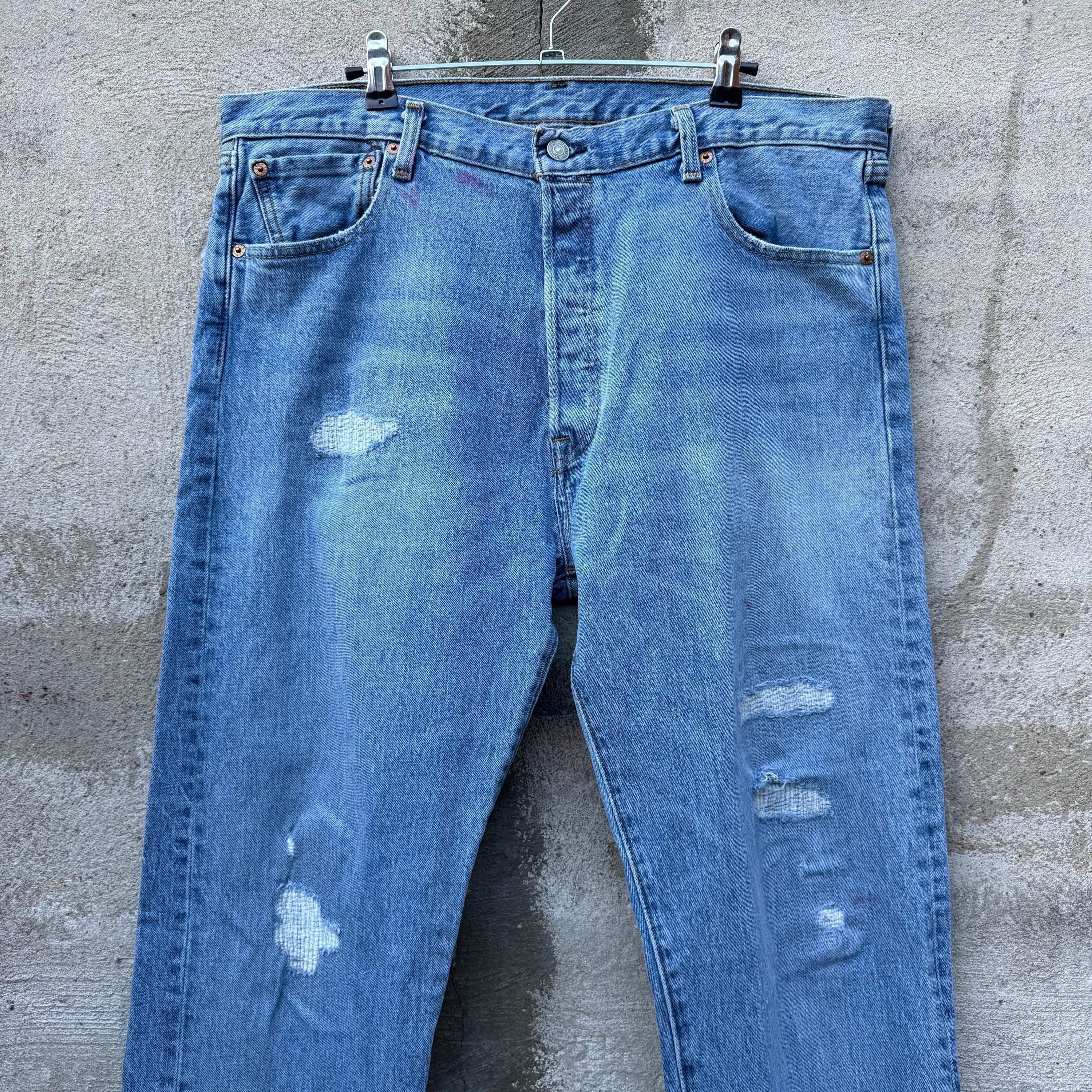 Levi's × Vintage Vintage Levi's 501 Repaired Denim Jeans Size US 36 / EU 52 - 4 Thumbnail