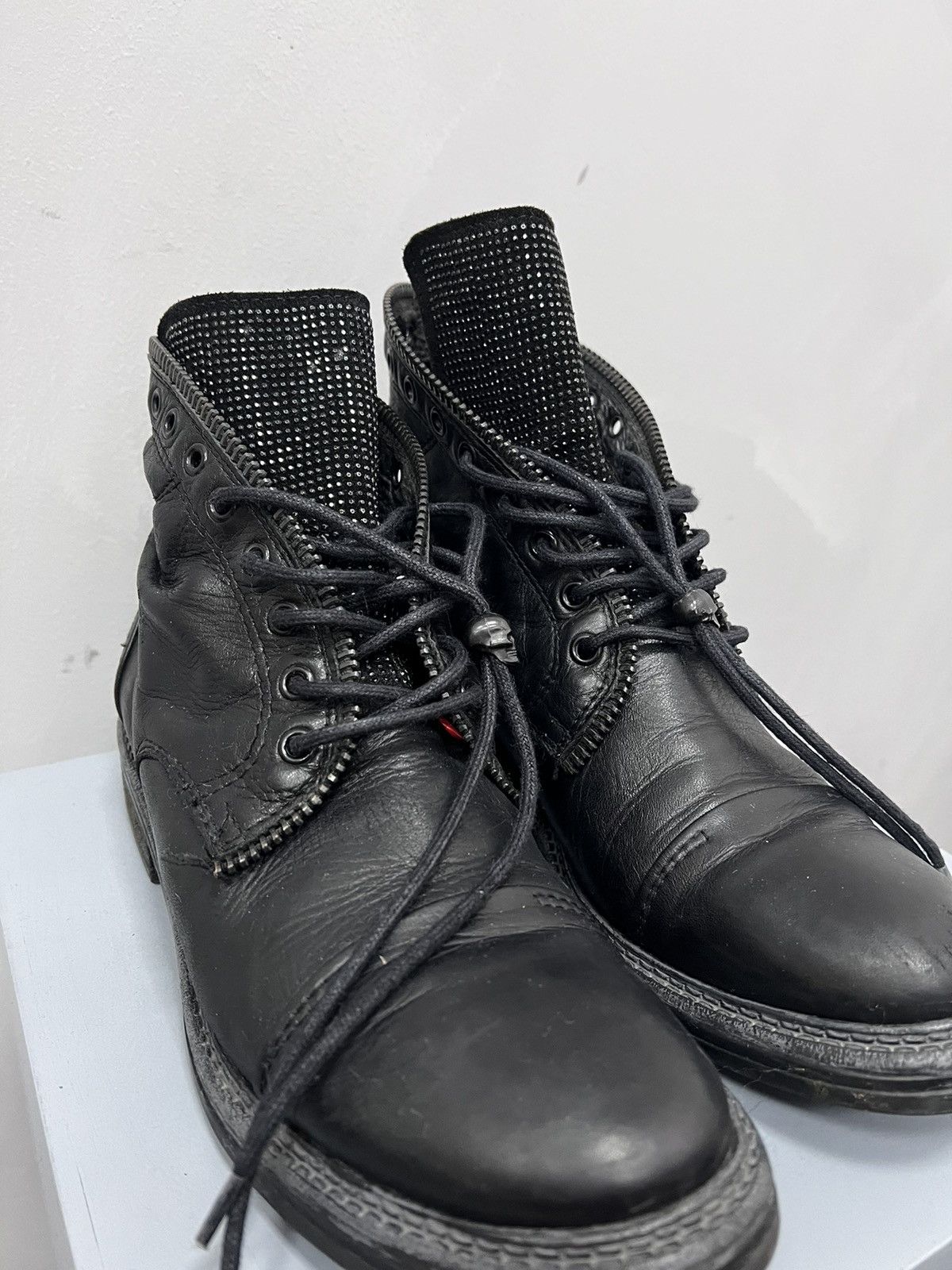 Vintage 90s Vintage Leather Cowboy Boots Western shoes GUIDI STYLE Size US 7.5 / EU 40-41 - 4 Thumbnail