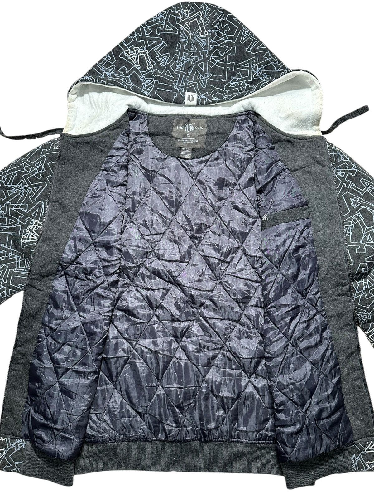 Vintage Victorious Urban Underground "LA" graphic pattern Hoodie Size US XXL / EU 58 / 5 - 3 Thumbnail