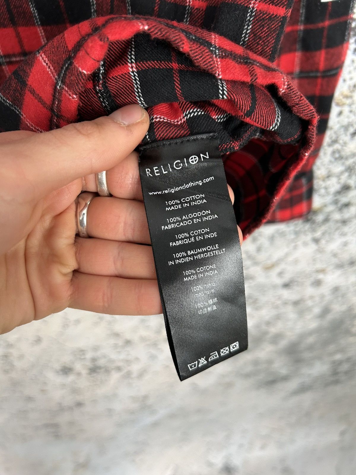 Vintage Vintage Religion Tartan Flannel Shirt Avant Garde Punk Skate Size US XL / EU 56 / 4 - 8 Thumbnail