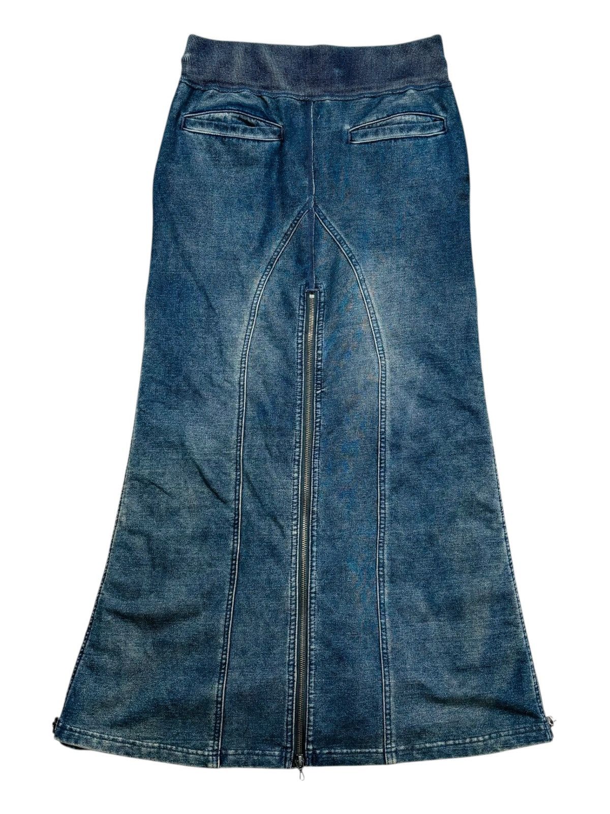 GOA Archive GOA - Maxi Multizips Skirt Denim Size 29" - 3 Thumbnail