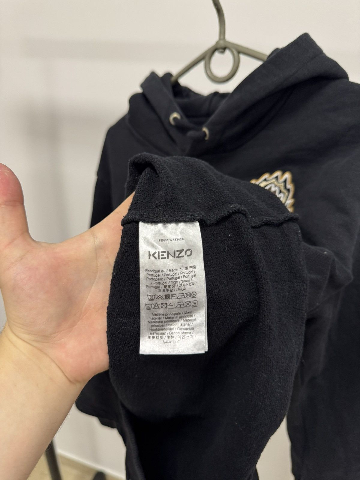 Kenzo Kenzo Paris Tiger Black Hoodie Embroidered Logo Men’s M Size Size US M / EU 48-50 / 2 - 5 Thumbnail