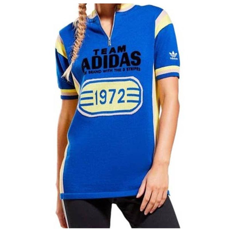Adidas Adidas Women's Retro Knit Quarter Zip Sweater Top Size L Size L / US 10 / IT 46 - 1 Thumbnail