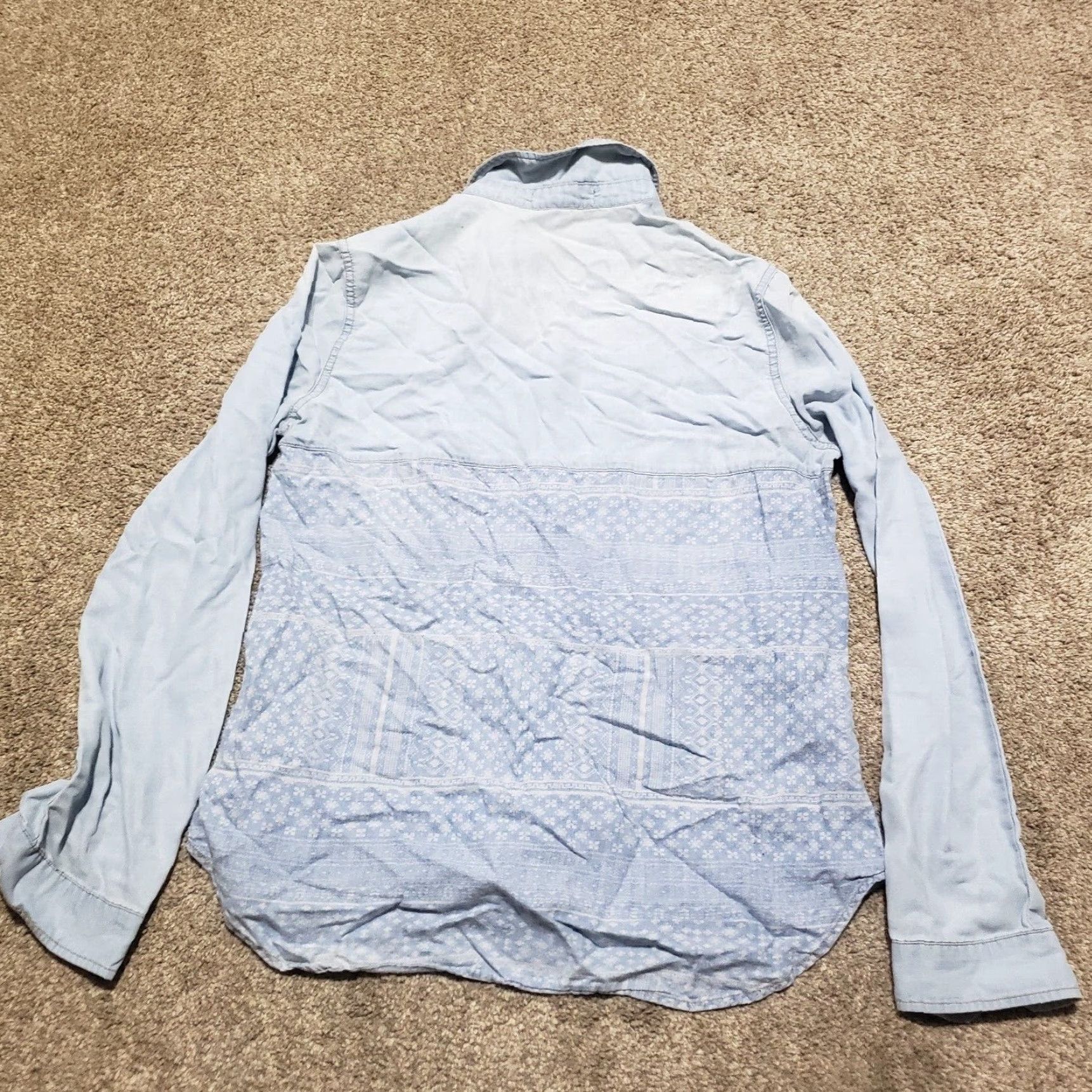 Alife Life in Progress Shirt Women's Medium Blue Button-Up Casual Long Sleeve Size M / US 6-8 / IT 42-44 - 8 Thumbnail