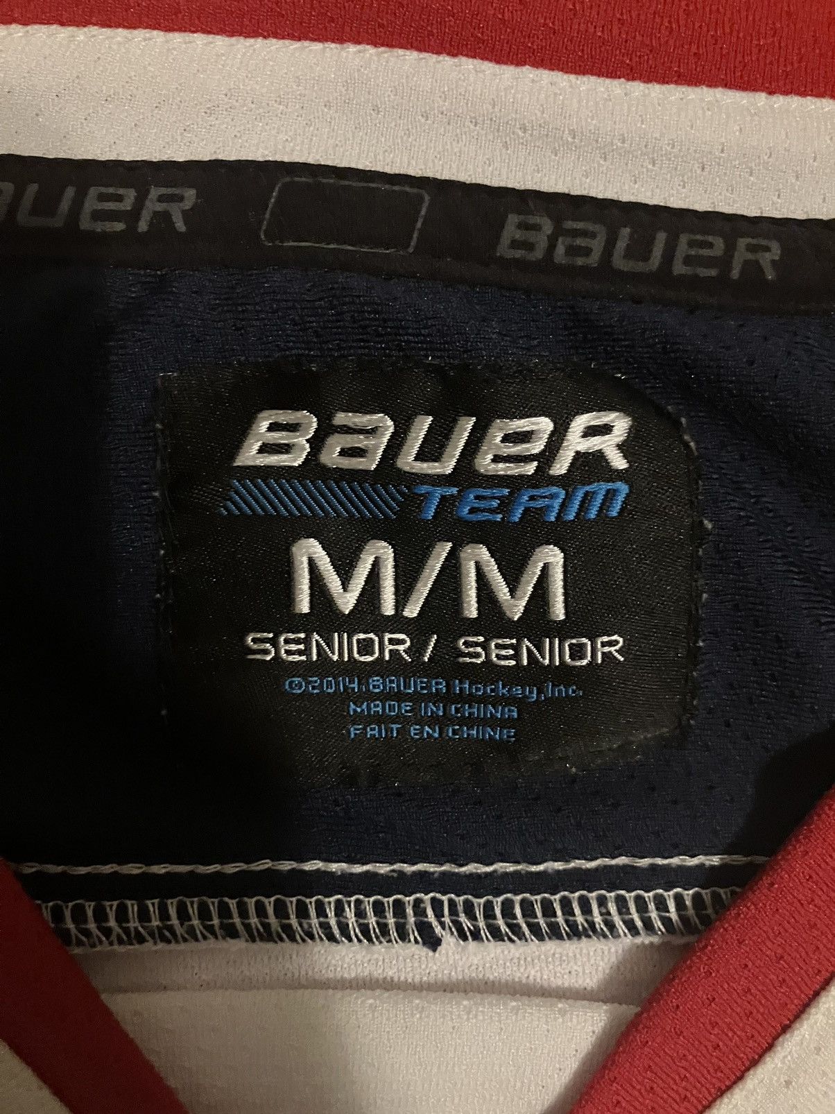 NHL White Bauer Columbus Blue Jackets Hockey Jersey Size US M / EU 48-50 / 2 - 3 Thumbnail