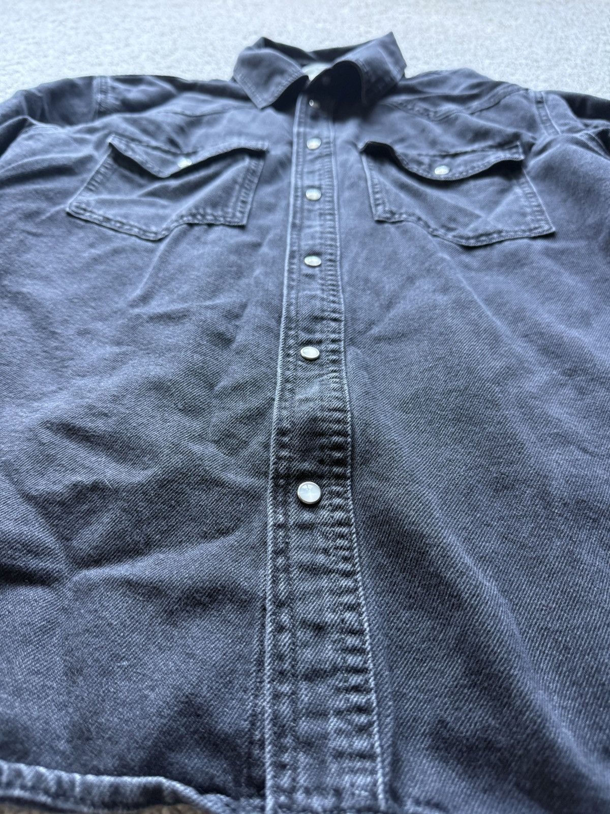 H&M Y2K Black Denim Jacket Rock by H&M Size US M / EU 48-50 / 2 - 2 Thumbnail