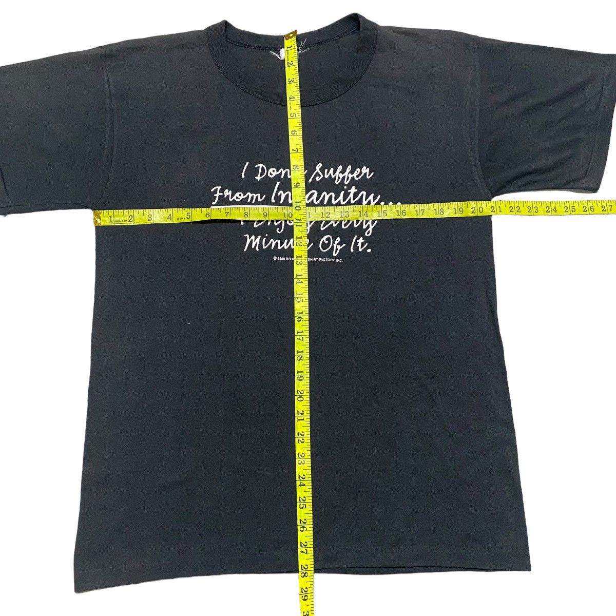 Vintage Vintage 90s 'I Dont Suffer From Insanity' Brooklyn Tshirt Size US L / EU 52-54 / 3 - 12 Thumbnail