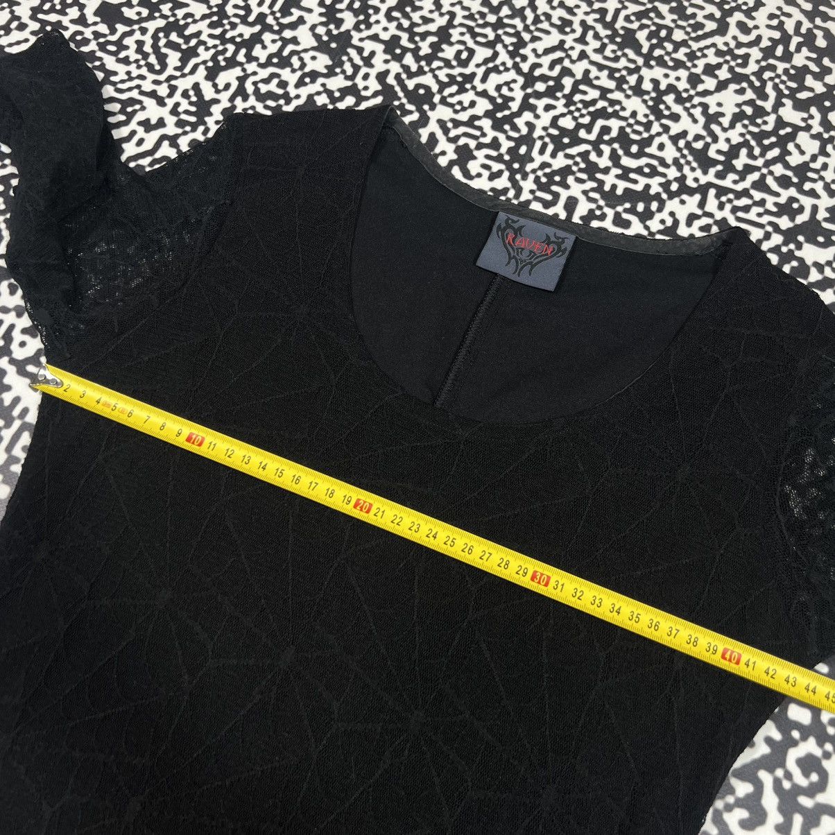 Japanese Brand Vintage Y2K Raven Gothic Opium Style Web Monogram Mesh Dress Size L / US 10 / IT 46 - 19 Thumbnail