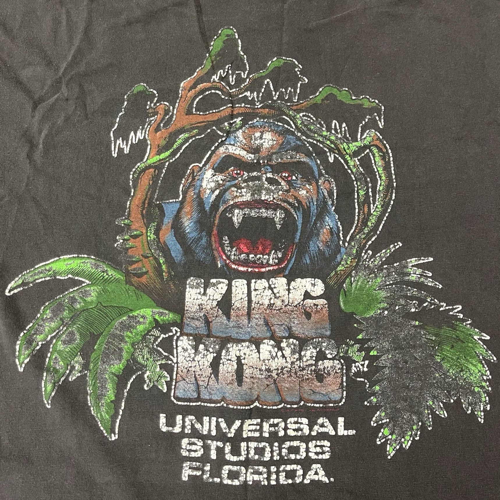 Hanes VINTAGE King Kong Universal Studios Single Stitch Shirt L Black Mens T-Shirt 1990s Hanes Speedline Size US L / EU 52-54 / 3 - 2 Thumbnail