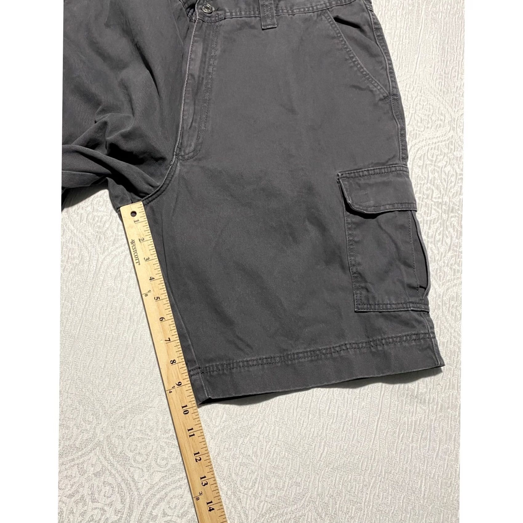 Vintage Full Blue Cargo Shorts Gray 40 Cotton Cargo Workwear Casual Mens Shortall Size US 40 / EU 56 - 5 Thumbnail