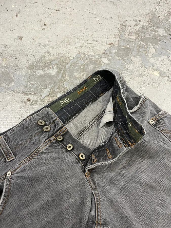 Dolce & Gabbana AW2004 Dolce & Gabbana Asymmetrical Grey Cargo Denim Jeans Size US 34 / EU 50 - 10 Thumbnail