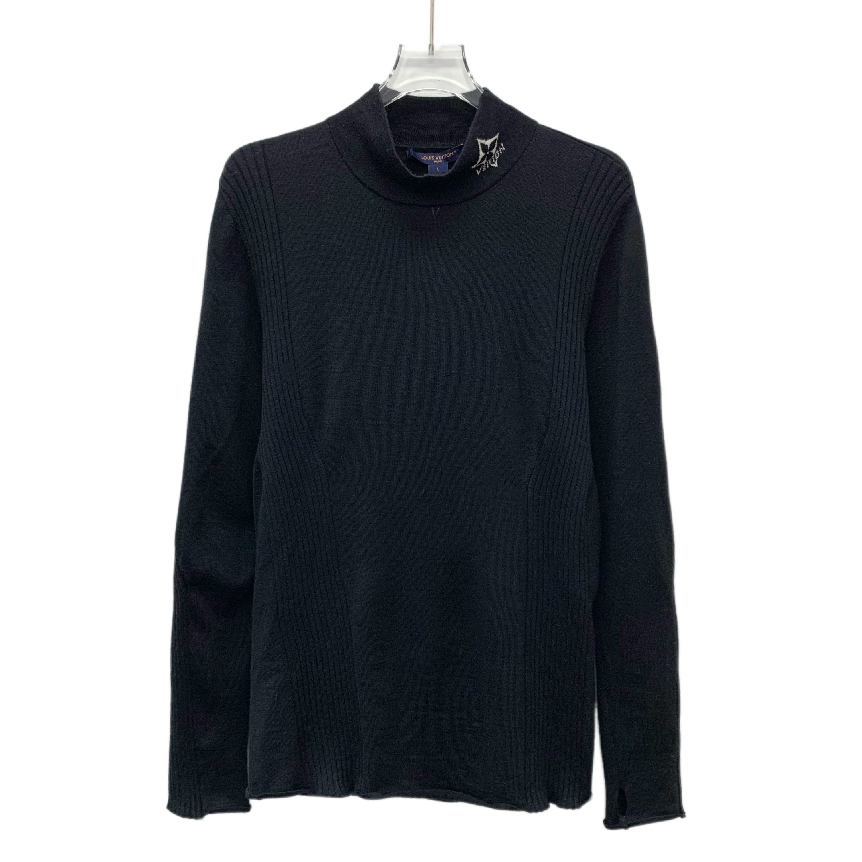 Louis Vuitton Louis Vuitton Monogram Appliqué Wool Sweater Black (L) Size US L / EU 52-54 / 3 - 1 Thumbnail