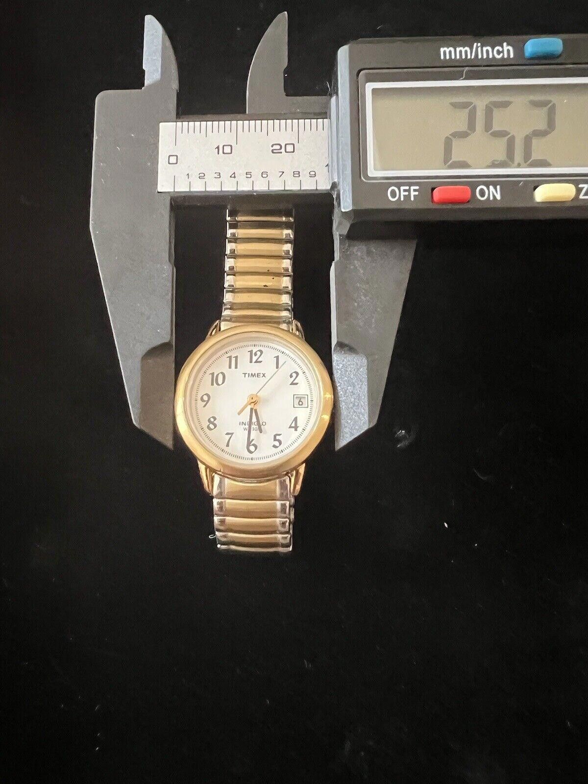 Timex Vintage TIMEX Women's Watch Date Indiglo Two Tone Band Size ONE SIZE - 5 Thumbnail