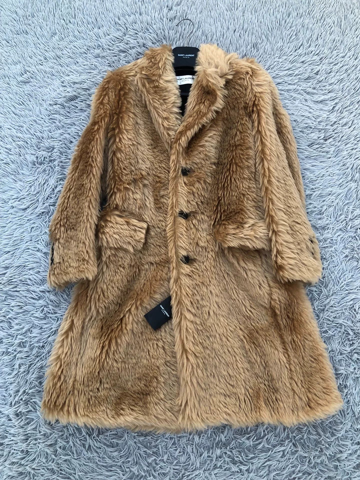Saint Laurent Paris Saint Laurent 16FW Gold Fur Coat Size S / US 4 / IT 40 - 1 Thumbnail