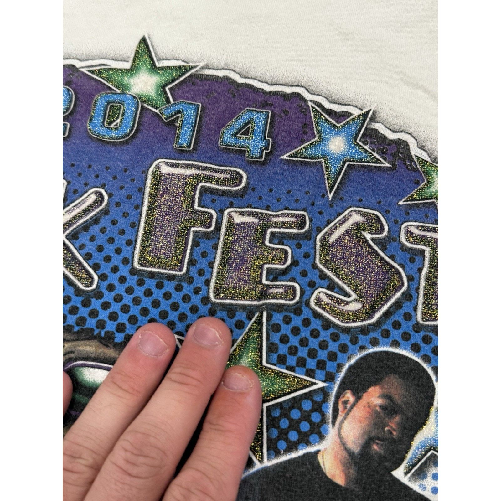 Vintage Funk Fest 2014 Festival Tee 2XL Port & Co Sparkle Stains Size US XXL / EU 58 / 5 - 7 Thumbnail
