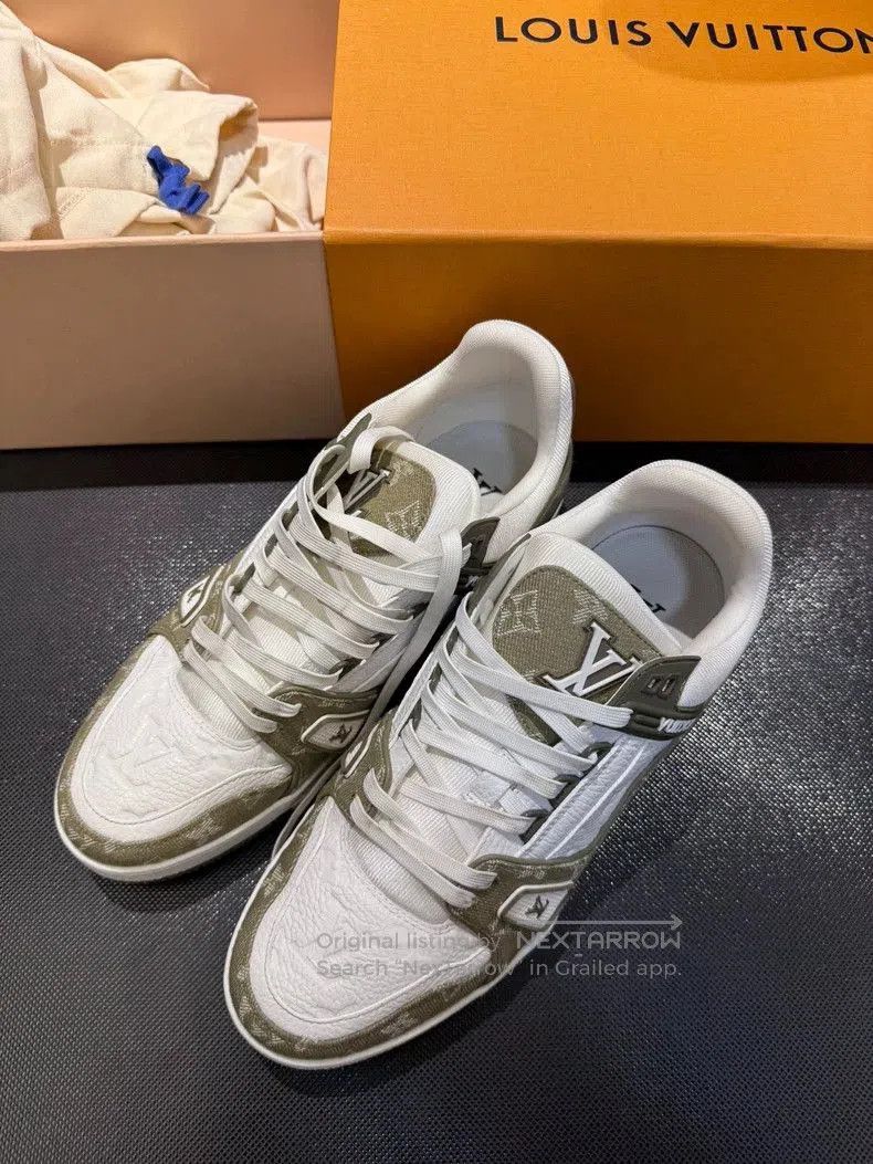 Louis Vuitton Louis Vuitton New Gray Green Sneakers. Size US 8.5 / EU 41-42 - 1 Thumbnail