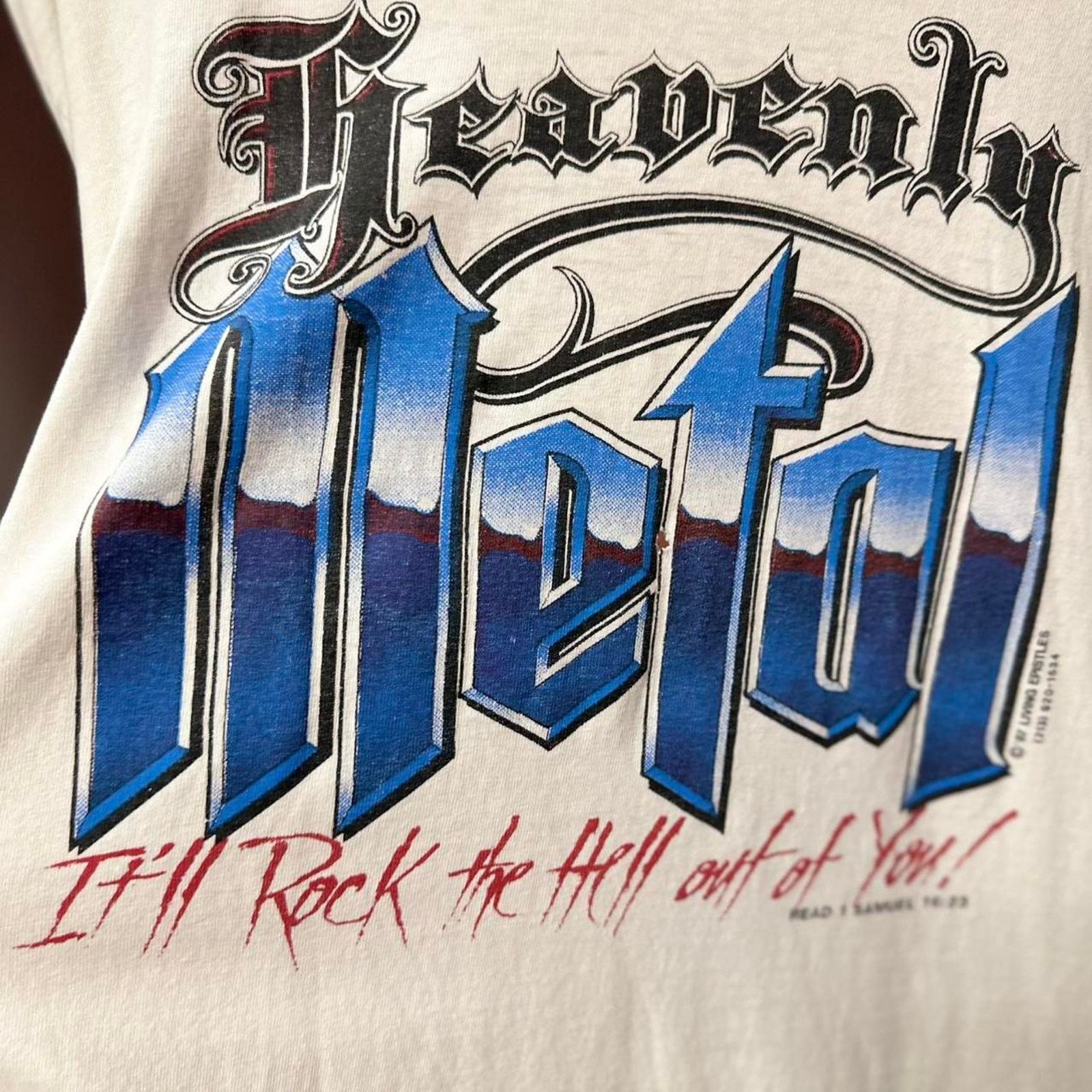 Vintage Vintage 1987 “Heavenly Metal” Christian Living Epistles tee Size US L / EU 52-54 / 3 - 2 Thumbnail