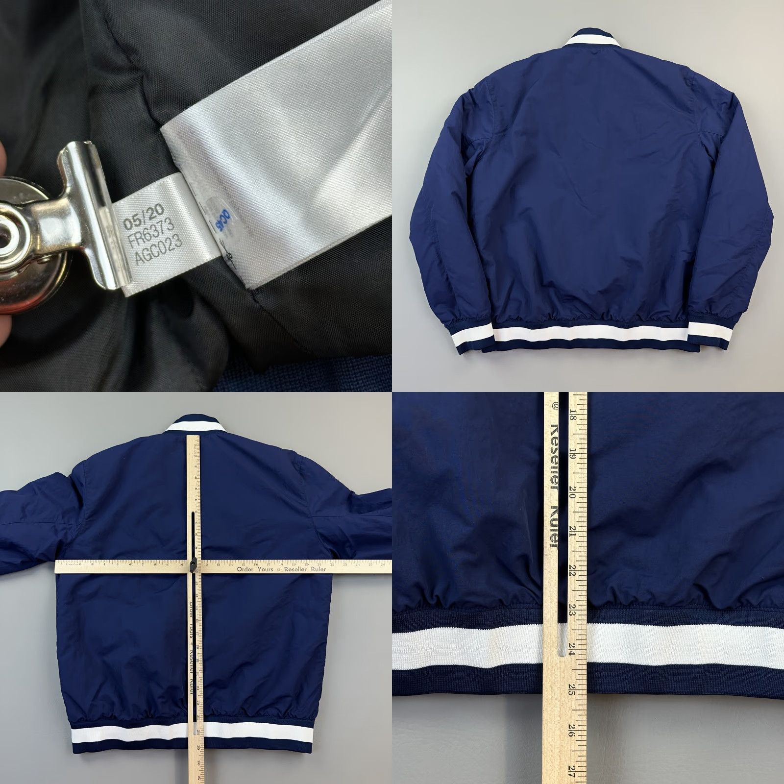 Adidas Adidas Base Coach Jacket Mens M Blue Snap Button Baseball Bomber Logo Jacket Size US M / EU 48-50 / 2 - 9 Thumbnail