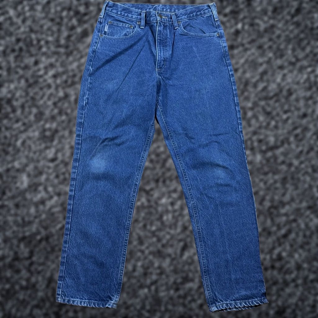 Carhartt VINTAGE Carhartt Jeans Mens 32x30 Blue Regular Straight Fit 32 Inseam Mens Jeans Blue Straight Carhartt VTG 34 tag caution Size US 32 / EU 48 - 1 Thumbnail