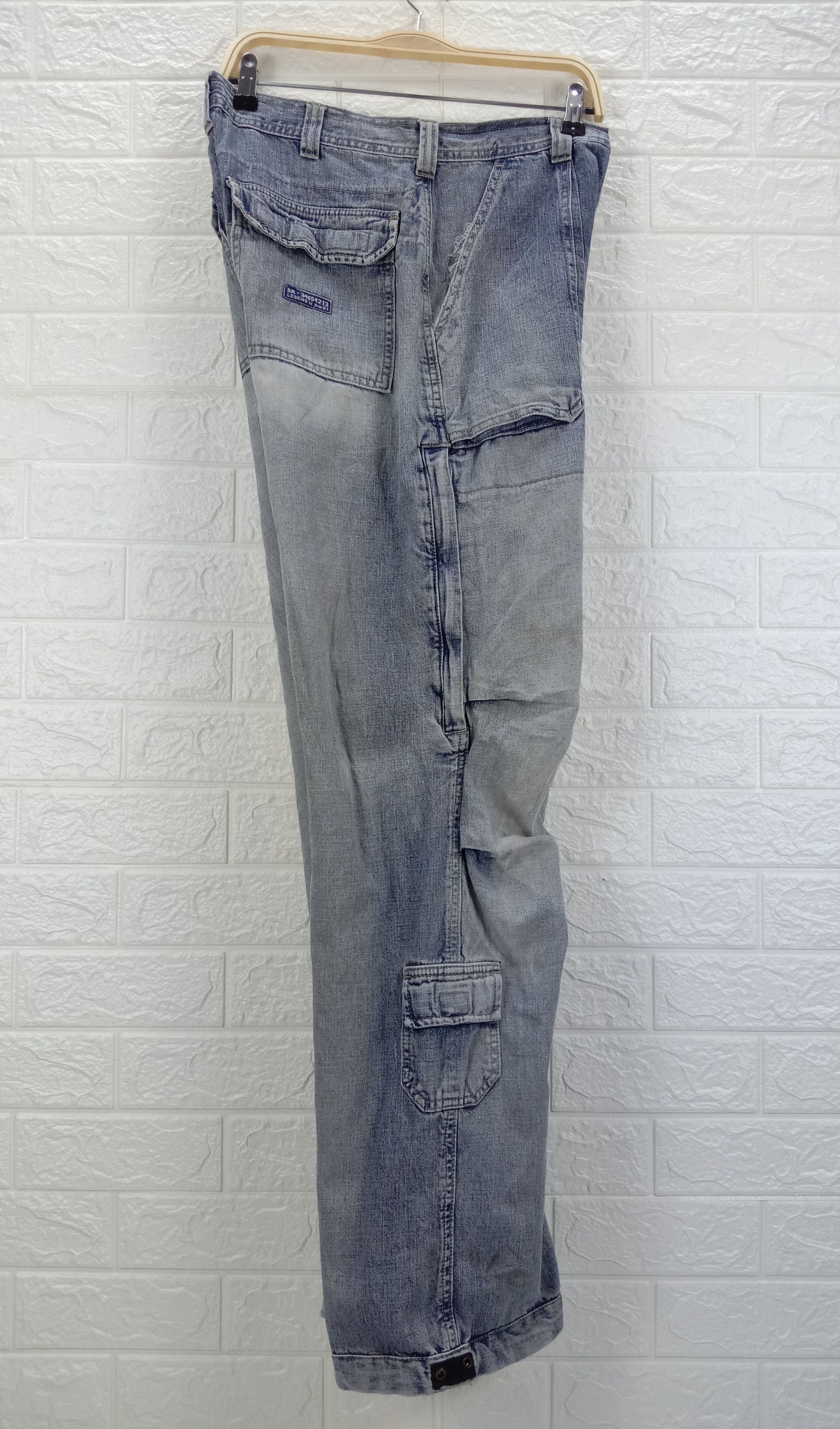 Japanese Brand Baggy Jeans Vintage Japanese Multi Pocket Wide Denim Size US 31 - 9 Thumbnail