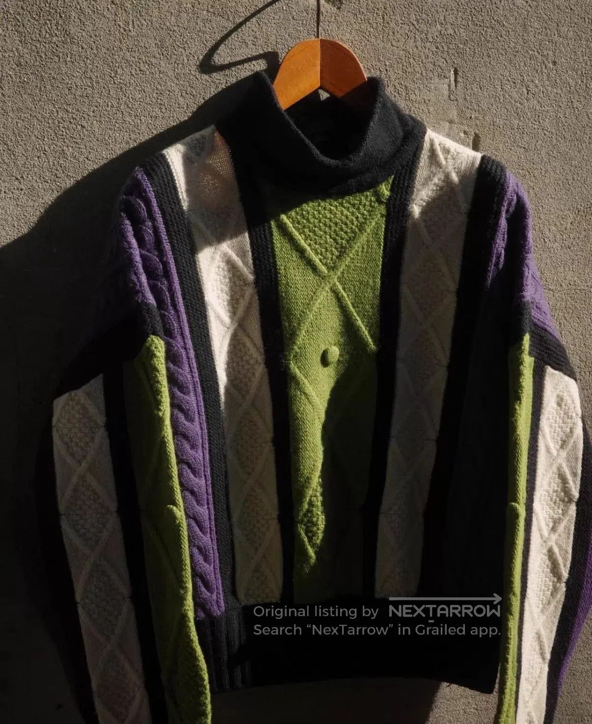 Jean Paul Gaultier Multi Color Turtleneck Knit Sweater. Size US L / EU 52-54 / 3 - 2 Thumbnail